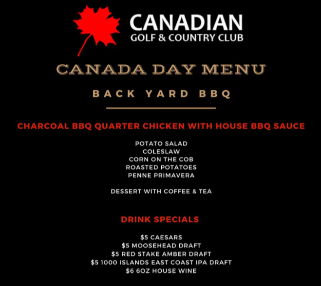 Canada Day Dinner & Fireworks
